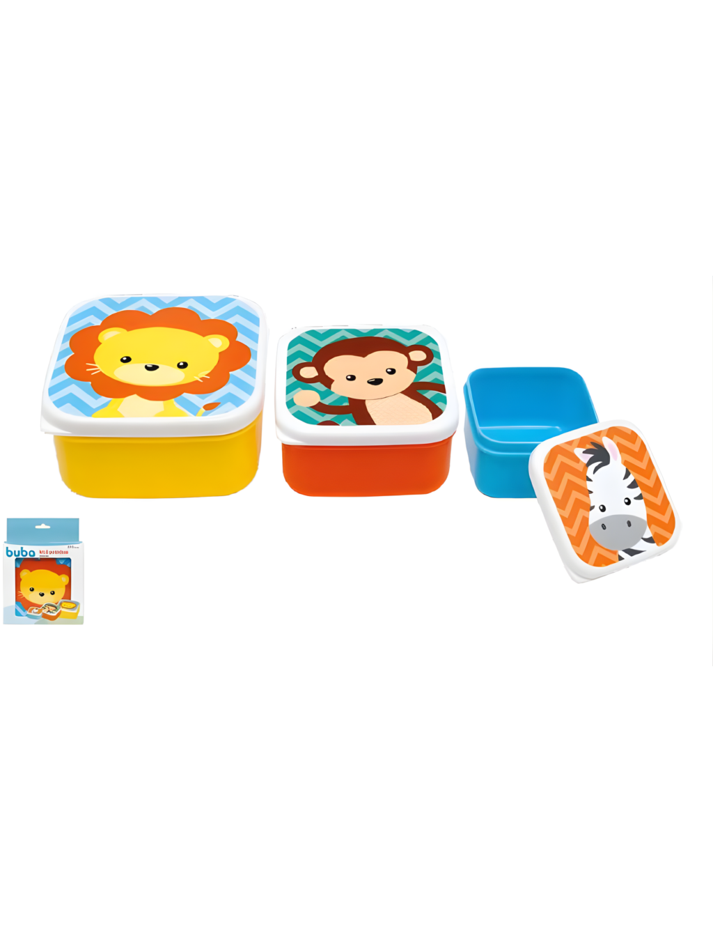 KIT C/3 POTINHOS ANIMAL FUN BUBA 7908103713830 / REF 11383