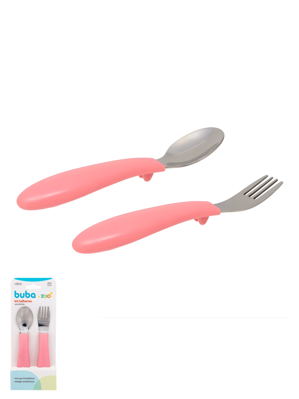 KIT TALHERES BUBA ZOO ROSA 7908103769714 / REF 16971