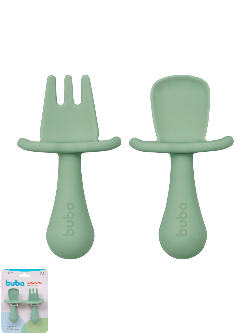 KIT TALHERES SILICONE VERDE BUBA 7908103758183 / REF 15818