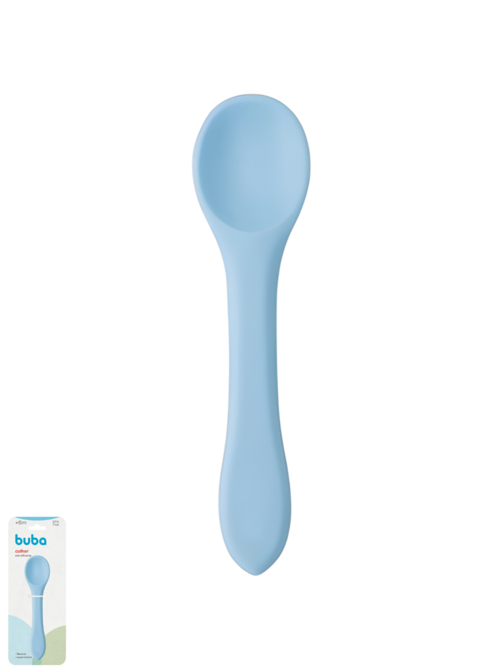 COLHER EM SILICONE AZUL BUBA 7908103756424 / REF 15642