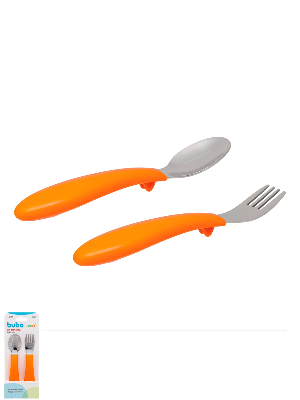 KIT TALHERES BUBA ZOO LARANJA 7908103769738 / REF 16973