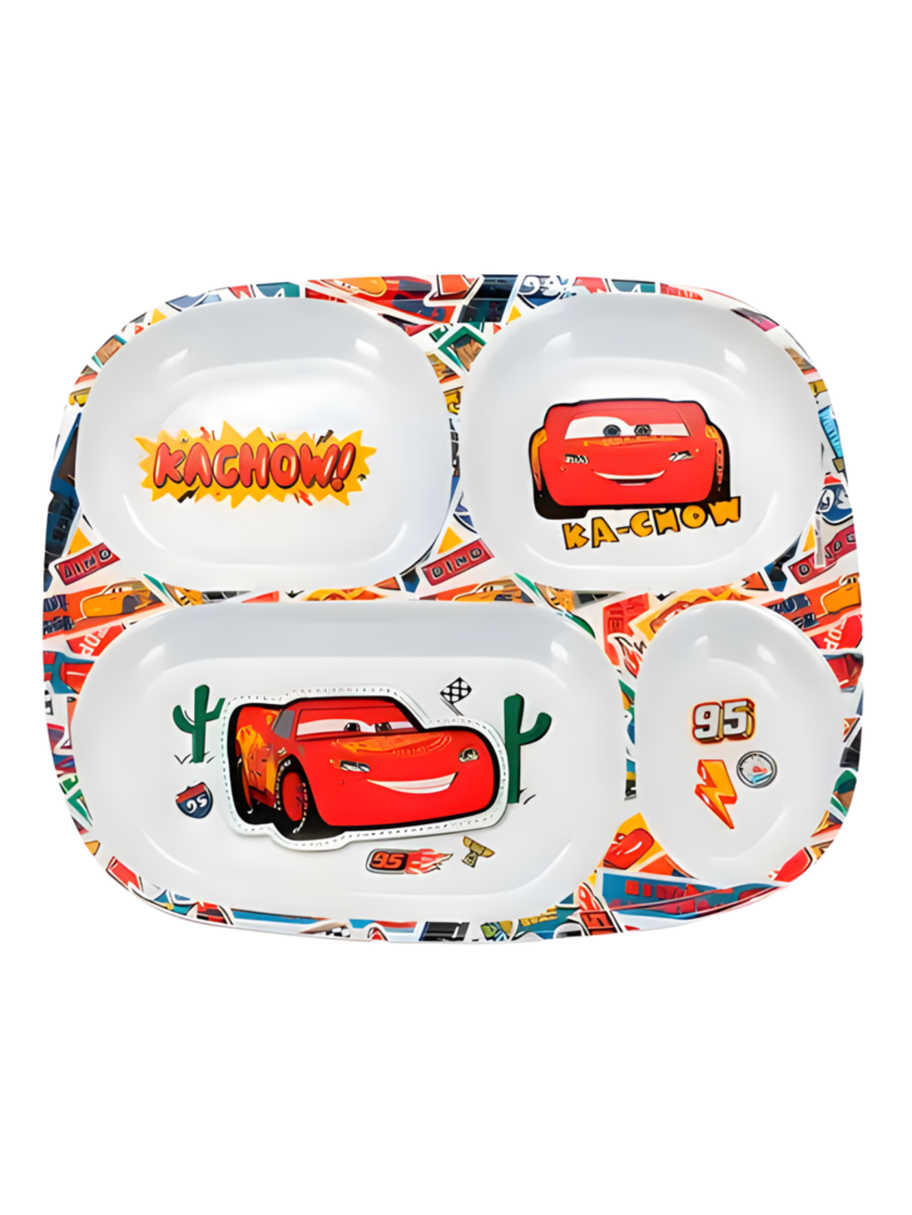 PRATO C/ DIVISÓRIA MELAMINE 24,5CM CARROS 7908459347901 / REF 26496