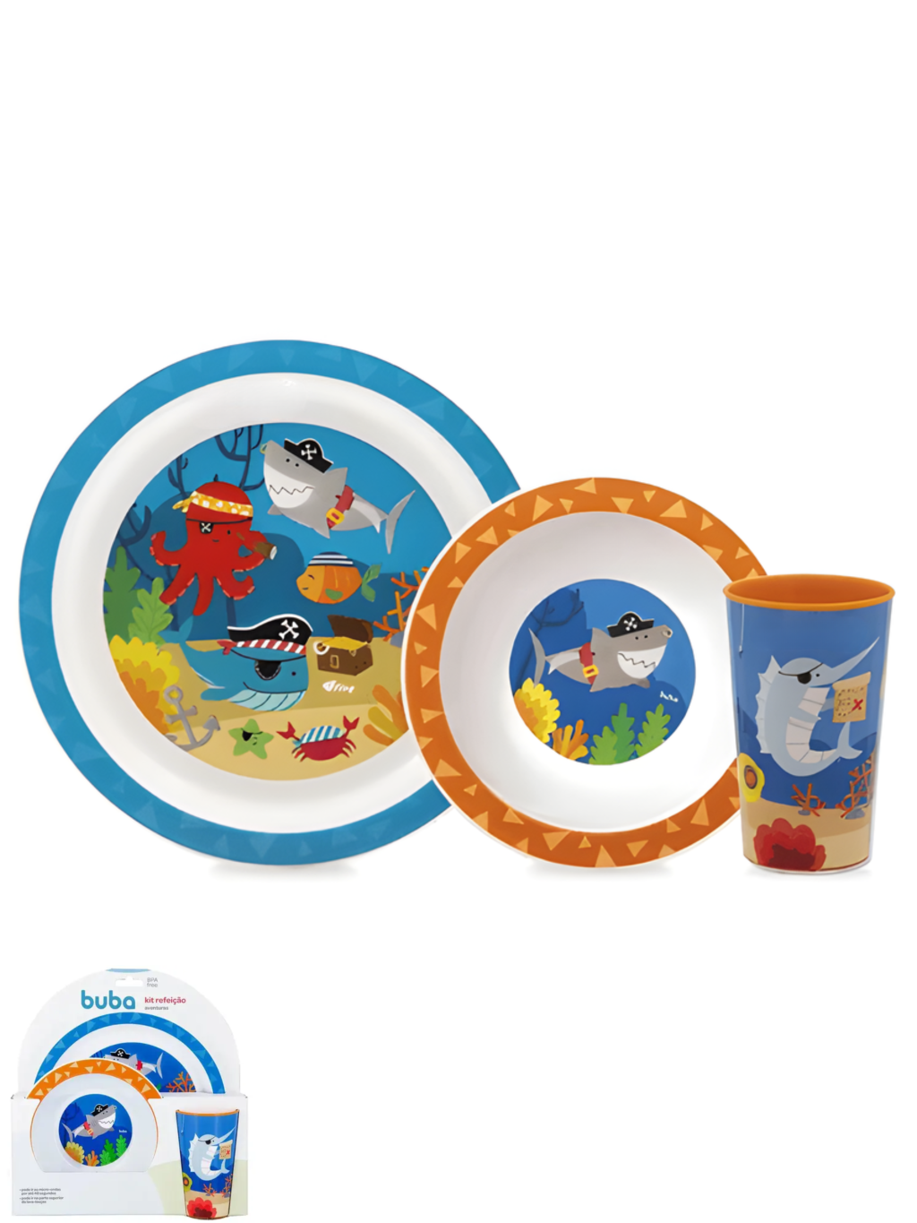 KIT REFEIÇÃO AVENTURAS - PIRATA - BUBA 7908103753720 / REF 15372