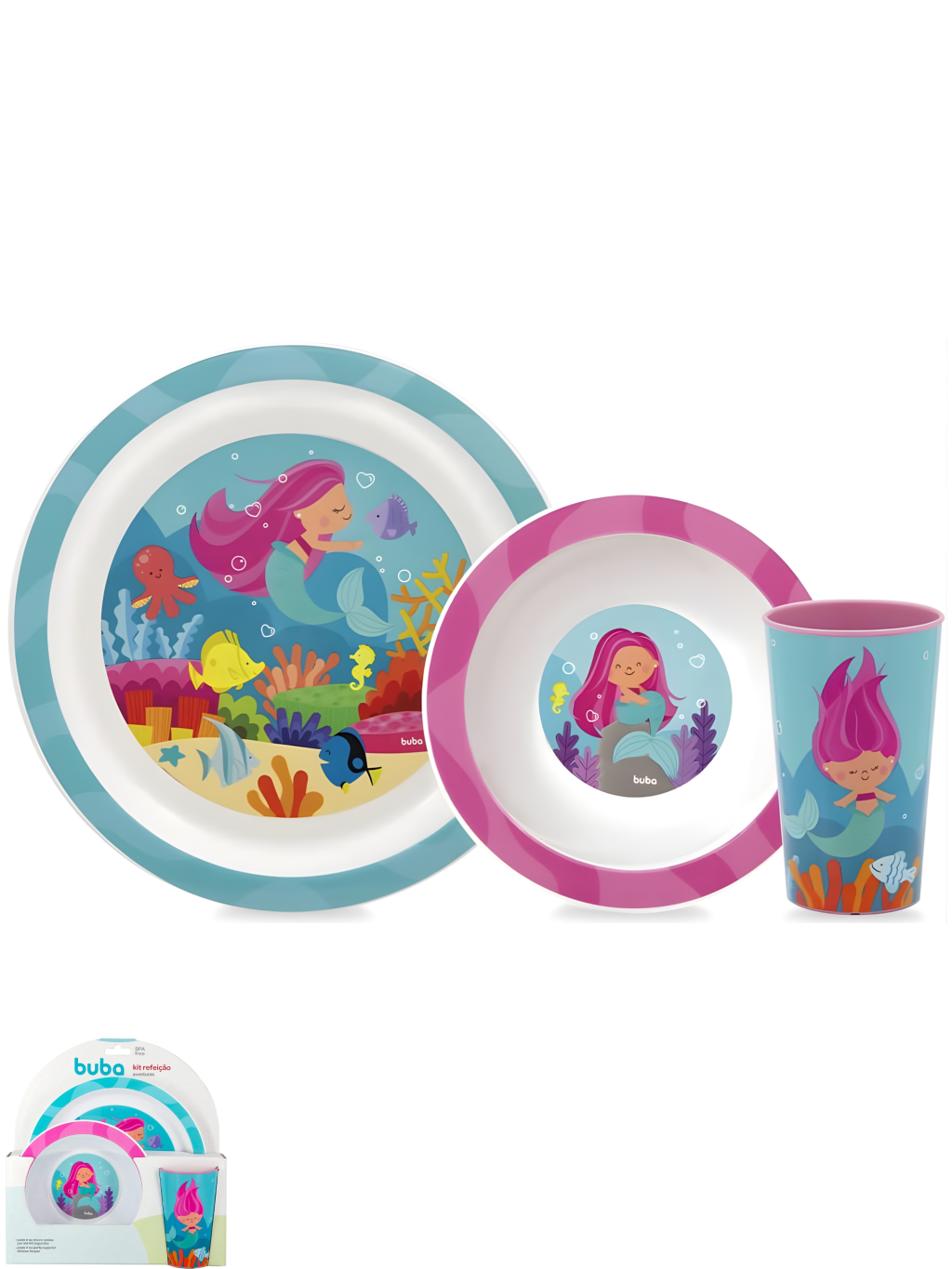 KIT REFEIÇÃO AVENTURAS SEREIA BUBA 7908103753713 / REF 15371