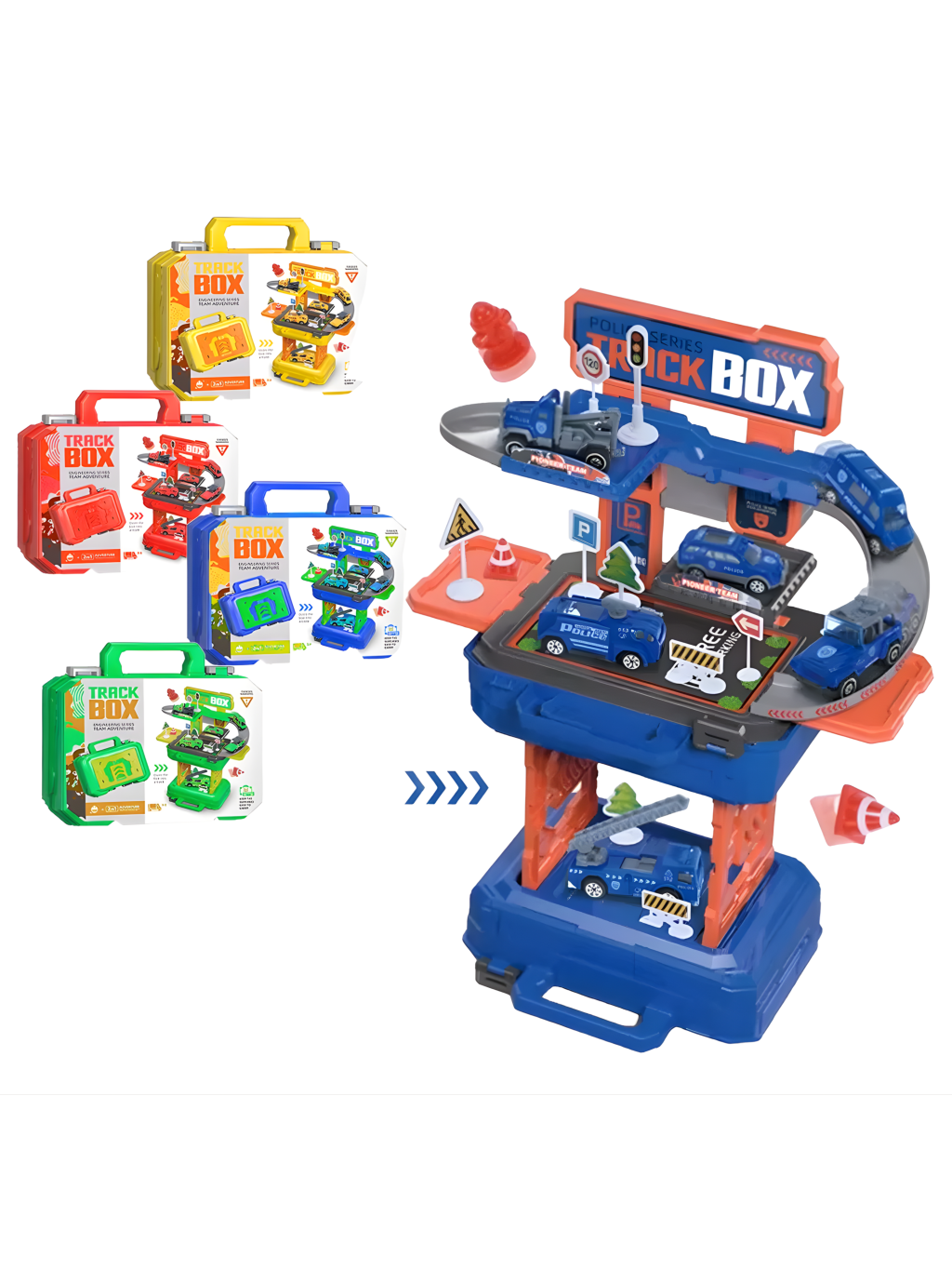 BRINQUEDO PISTA C/ CARRINHO DE PLASTICO PVC C/27 PCS 7908487346044 / REF TKAB0119