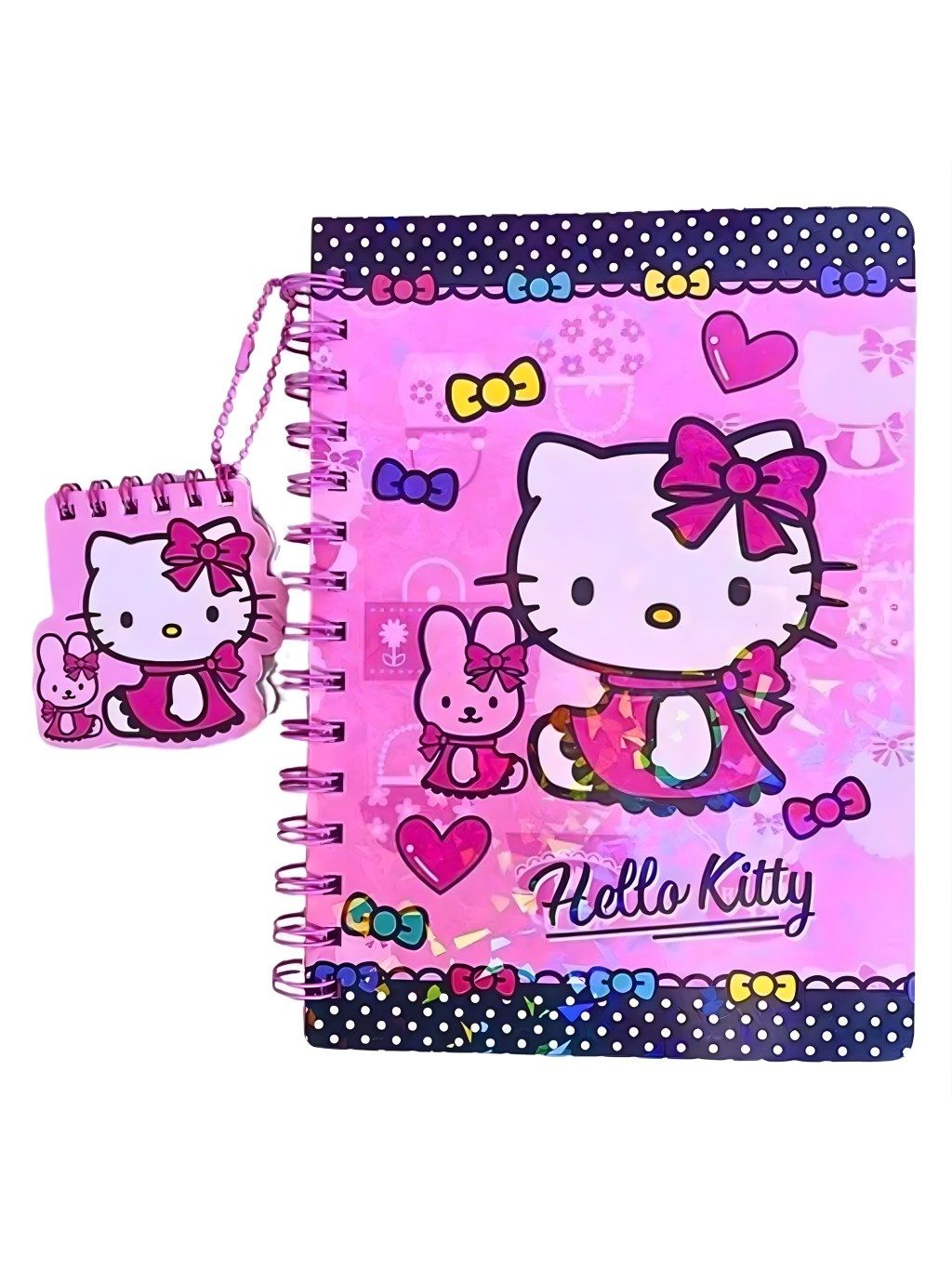 CADERNO HELLO KITTY C/ MINI CARDENO CHAVEIRO 6820204080882 / REF 31145