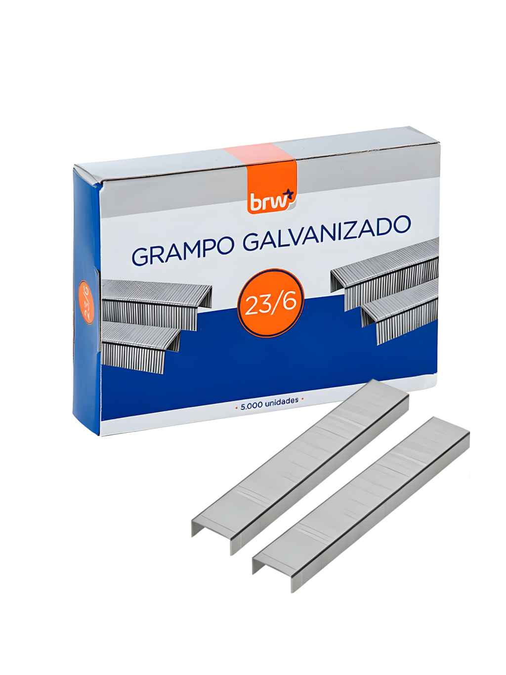 GRAMPO GALVANIZADO 23/6 C/5000 UND 7898936754905 / REF GR2306