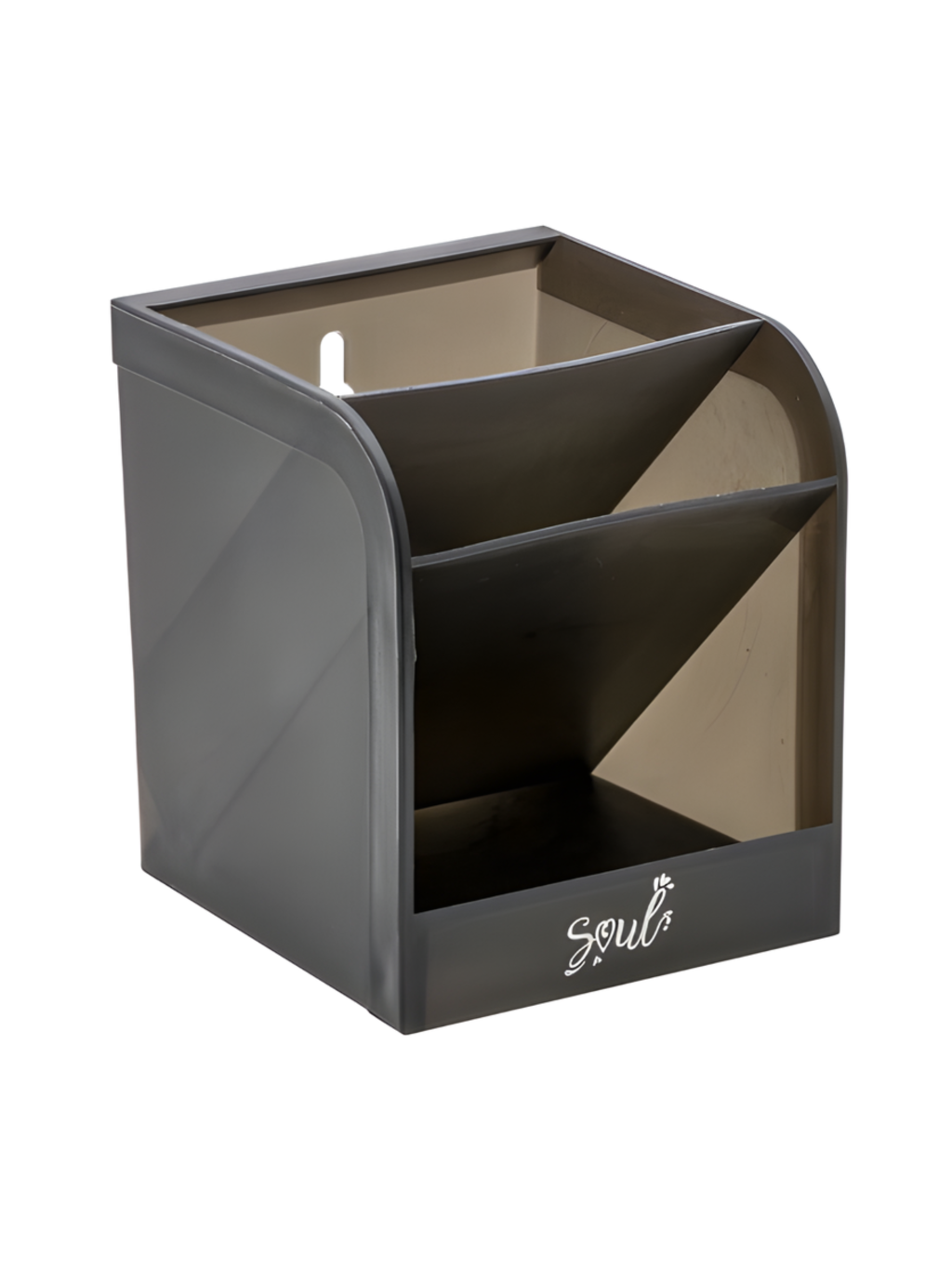ORGANIZADOR PLASTICO VERTICAL C/3 DIV PRETO TRANSLUCIDO 7898707145505 / REF OR5011
