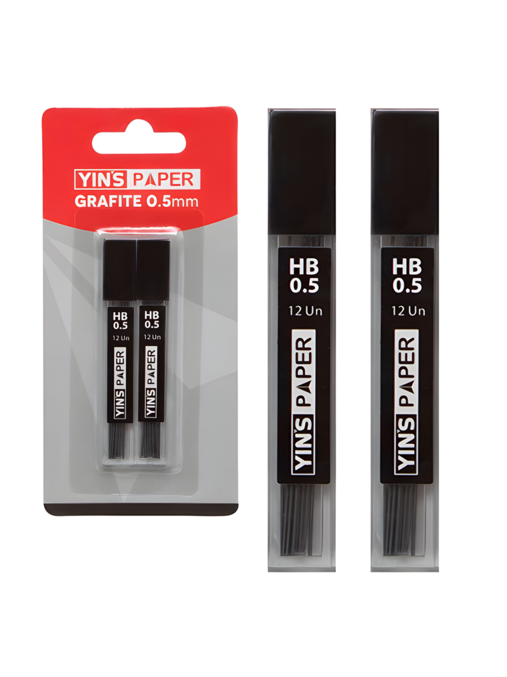 GRAFITE HB 0.5MM BLISTER C/2 TUBOS YINS PAPER 7899806991918 / REF YP7341