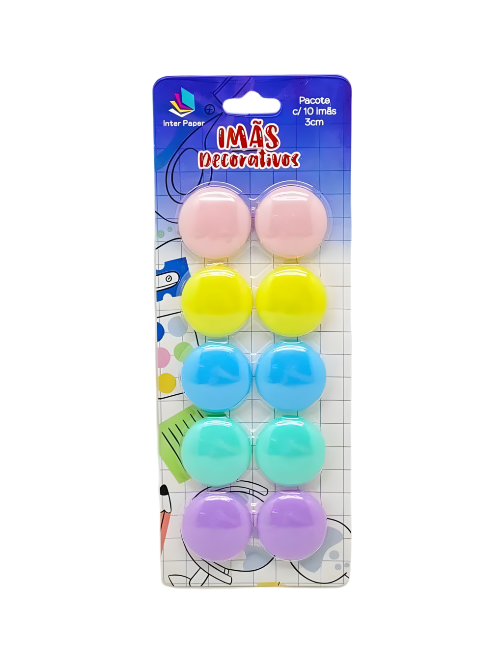 IMÂ PARA DECORAÇÃO C/10 PEÇAS IMA E POLIPROPILENO 7908174945932 / REF HE66329