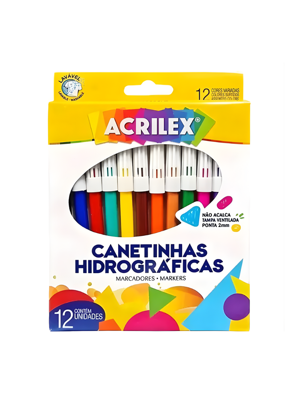 CANETINHAS HIDROGRAFICAS 12 CORES 7891153113838 / REF 06902