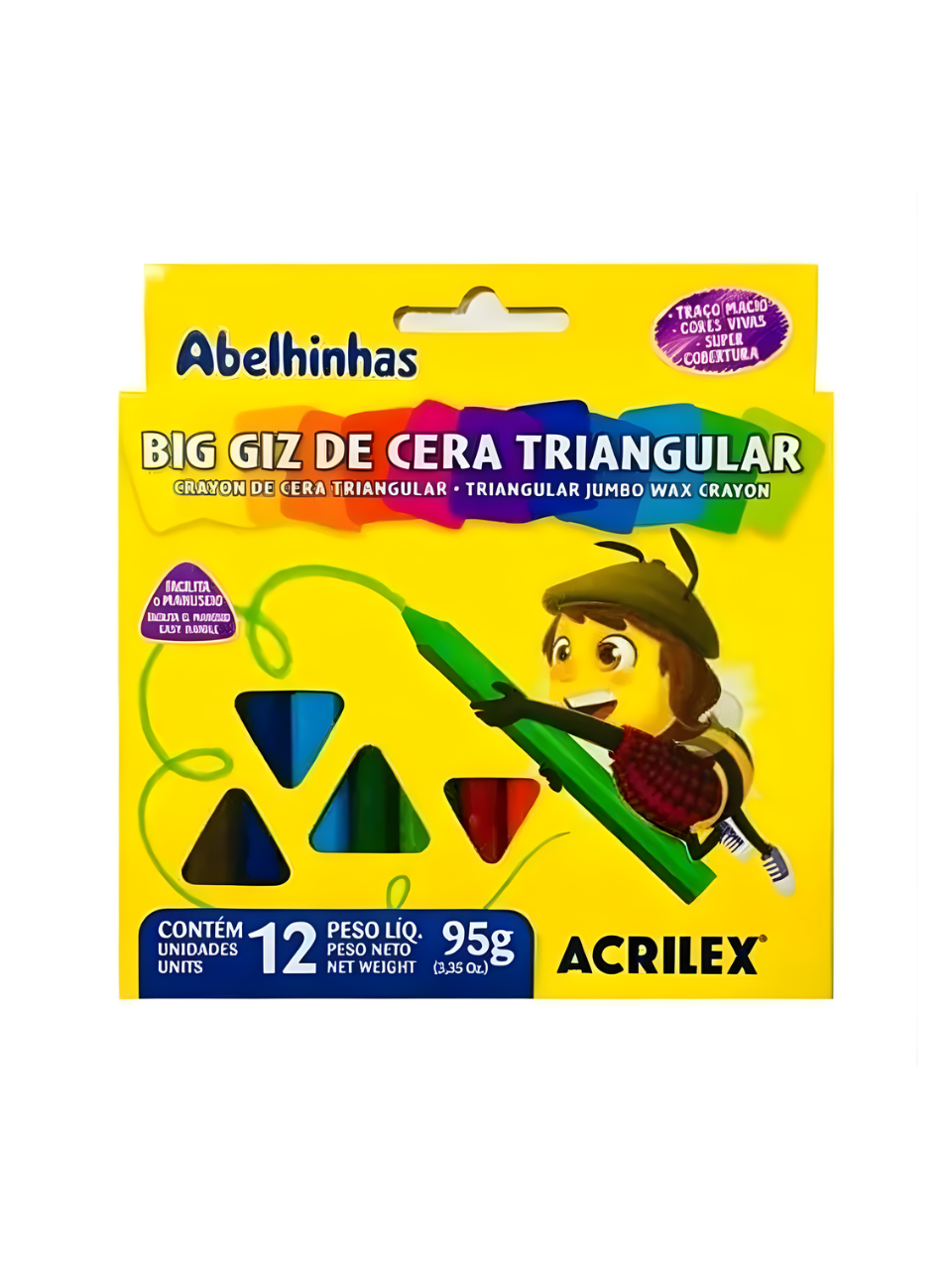 BIG GIZ DE CERA TRIANGULAR C/12 CORES 7891153005249 / REF 09312