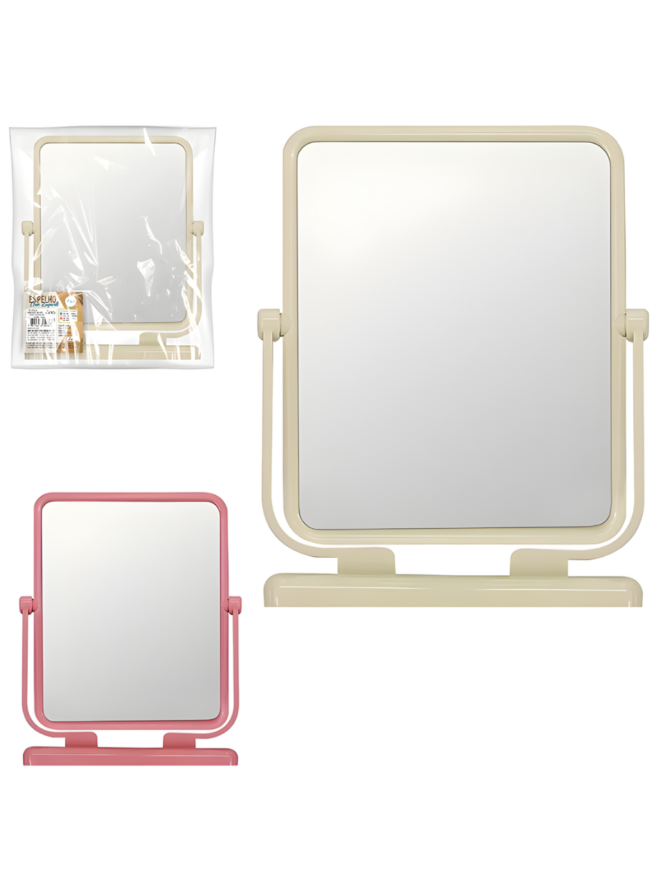 ESPELHO COM SUPORTE 13CM X 10CM 7899658393403 / REF ZU1940