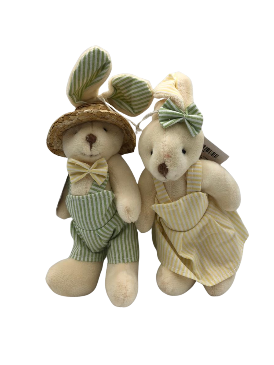 COELHO PELUCIA DE PENDURAR C/2 UND (VERDE AMARELO) 17CM 7890880733852 / REF 67959