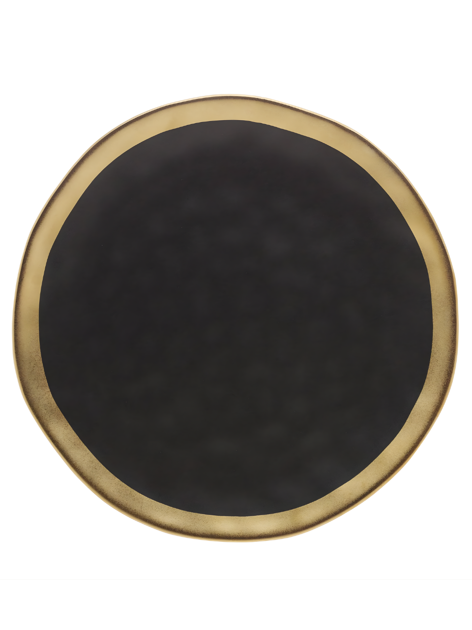 PRATO SOBREMESA DE PORCELANA PRETO E DOURADO DUBAI 21CM 65532 