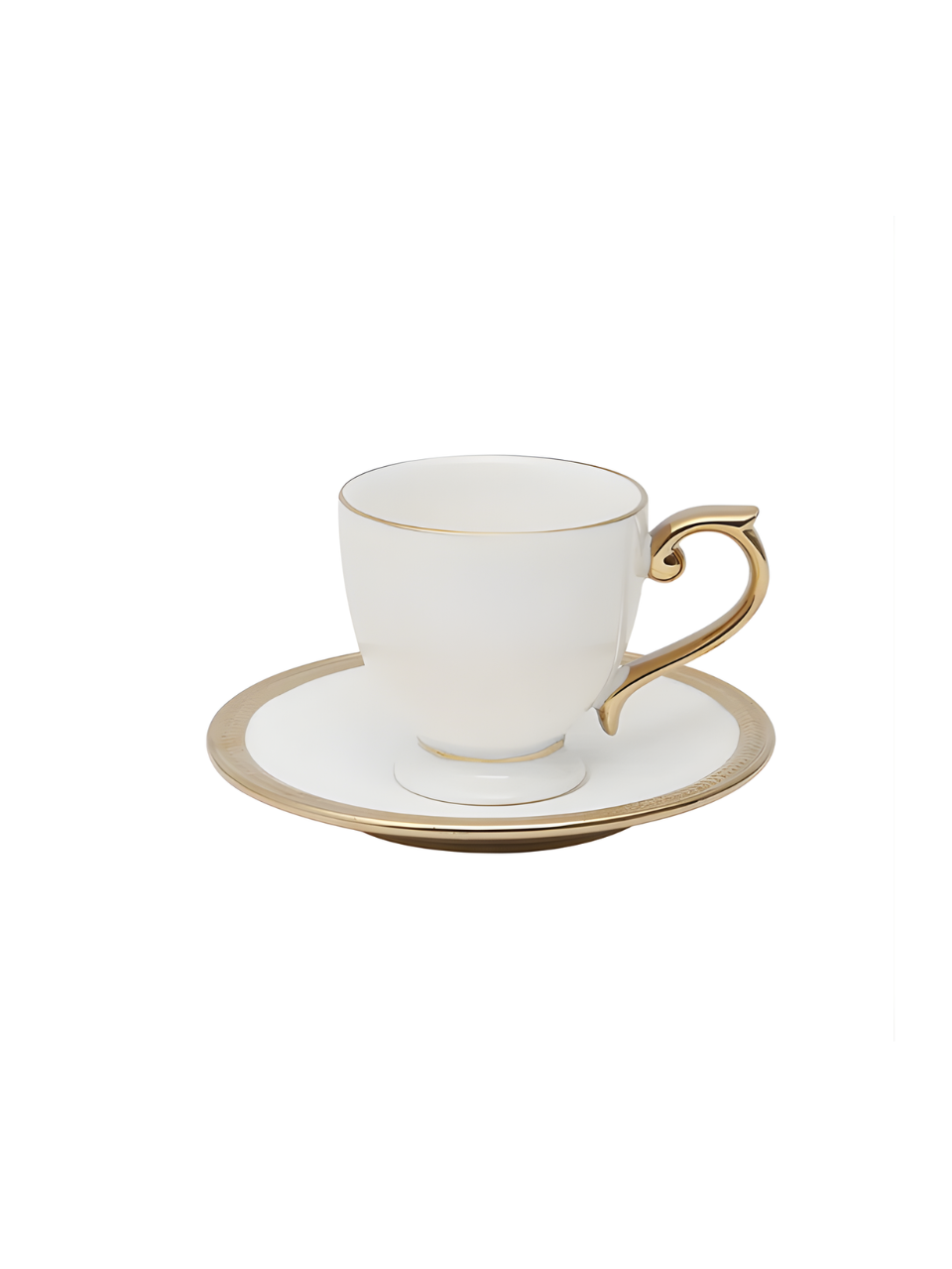 XICARA DE CAFÉ PORCELANA C/PIRES PADDY BRANCO 90ML 65616 