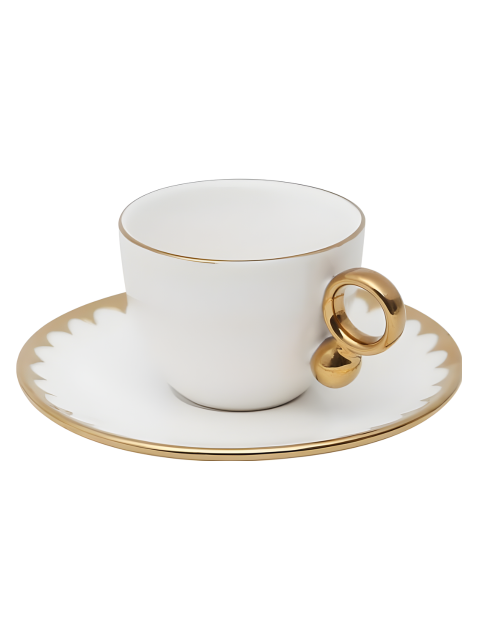 XICARA DE CHÁ PORCELANA C/PIRES EGG 200ML WOLFF 65530 