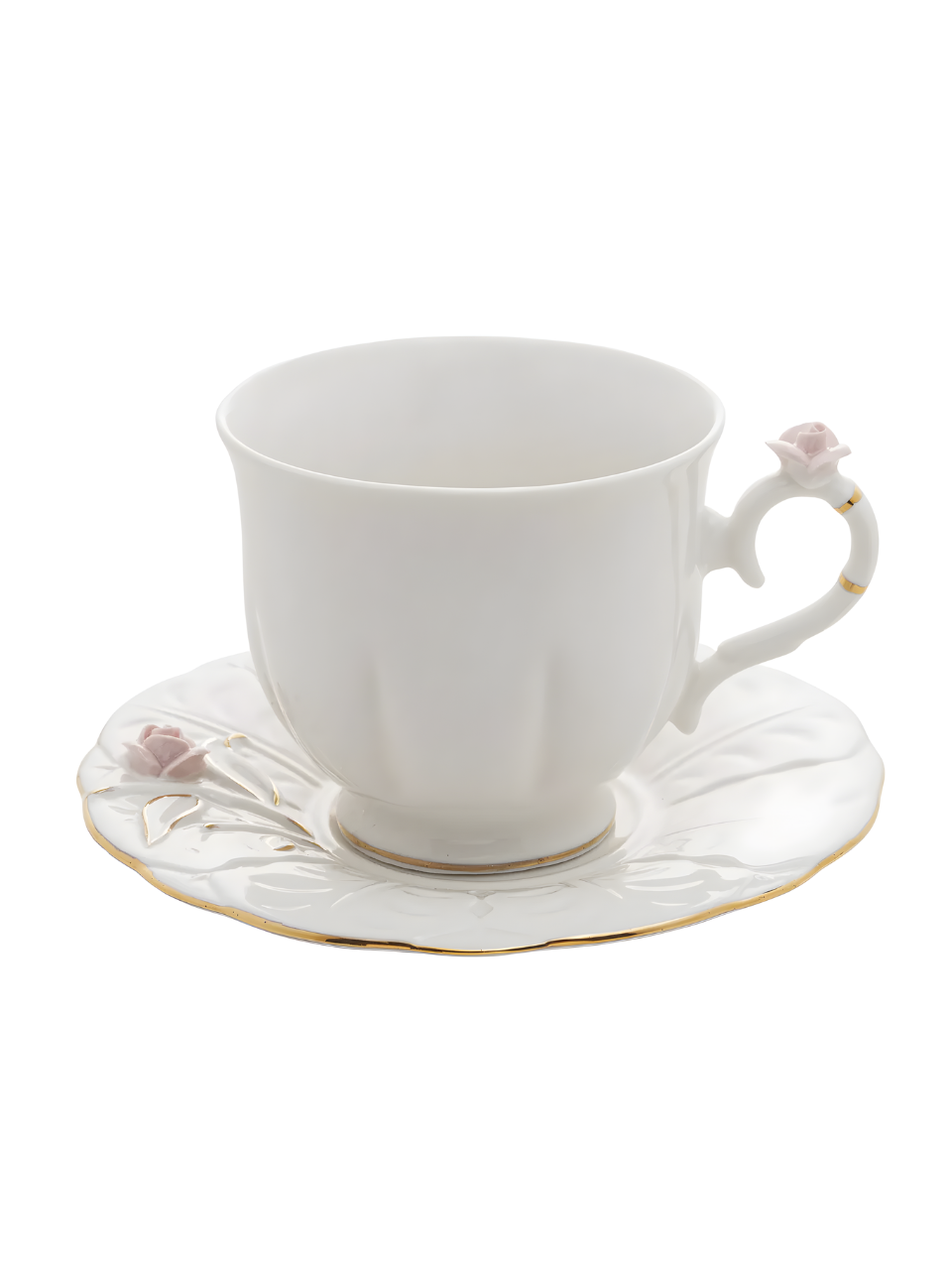 XICARA P/CHA PORCELANA FLOWER BRANCO 200ML 63623 