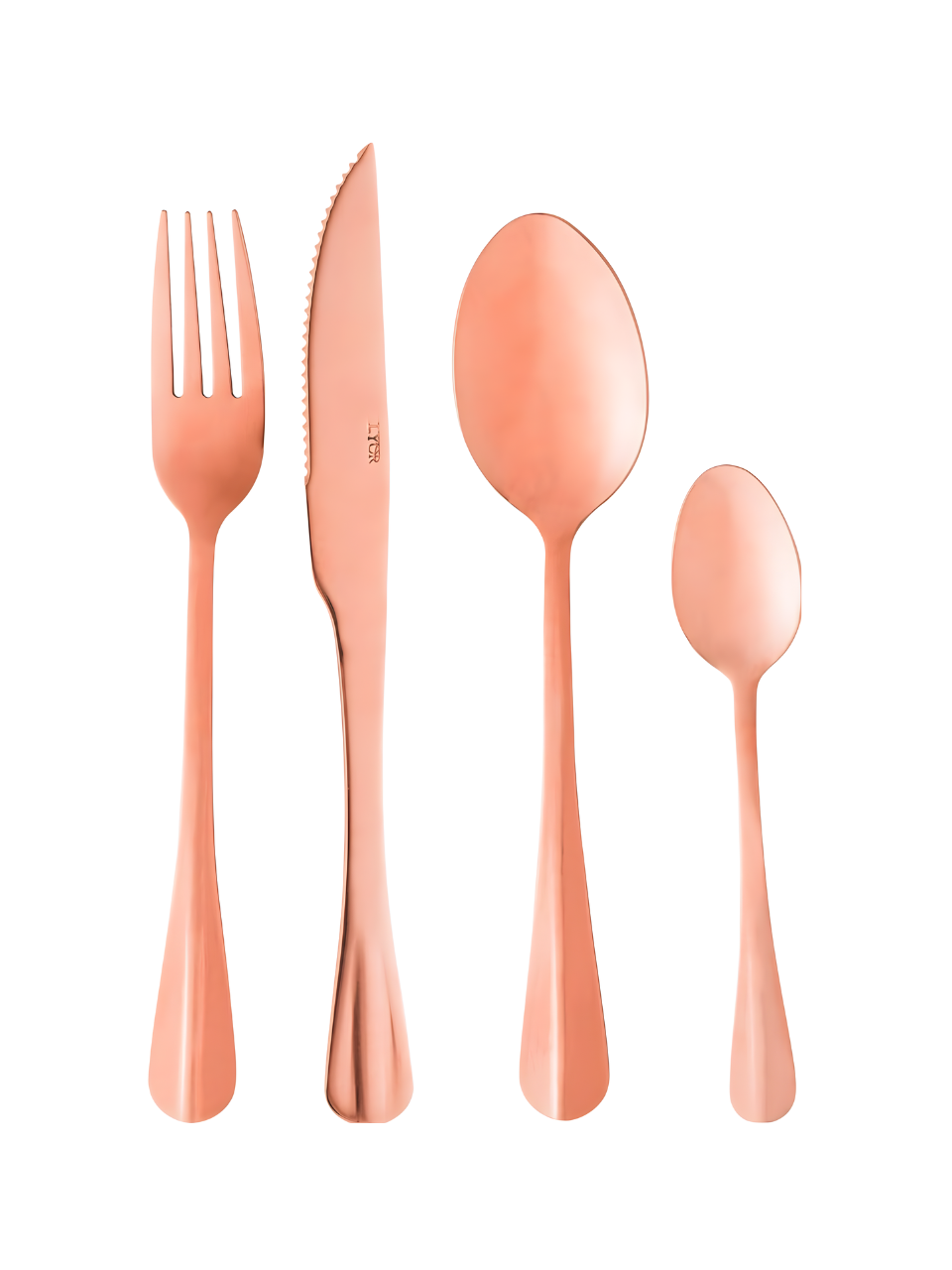 FAQUEIRA C/24 PCS DE AÇO INOX POSITANO ROSE 7899768078504 / REF 57518