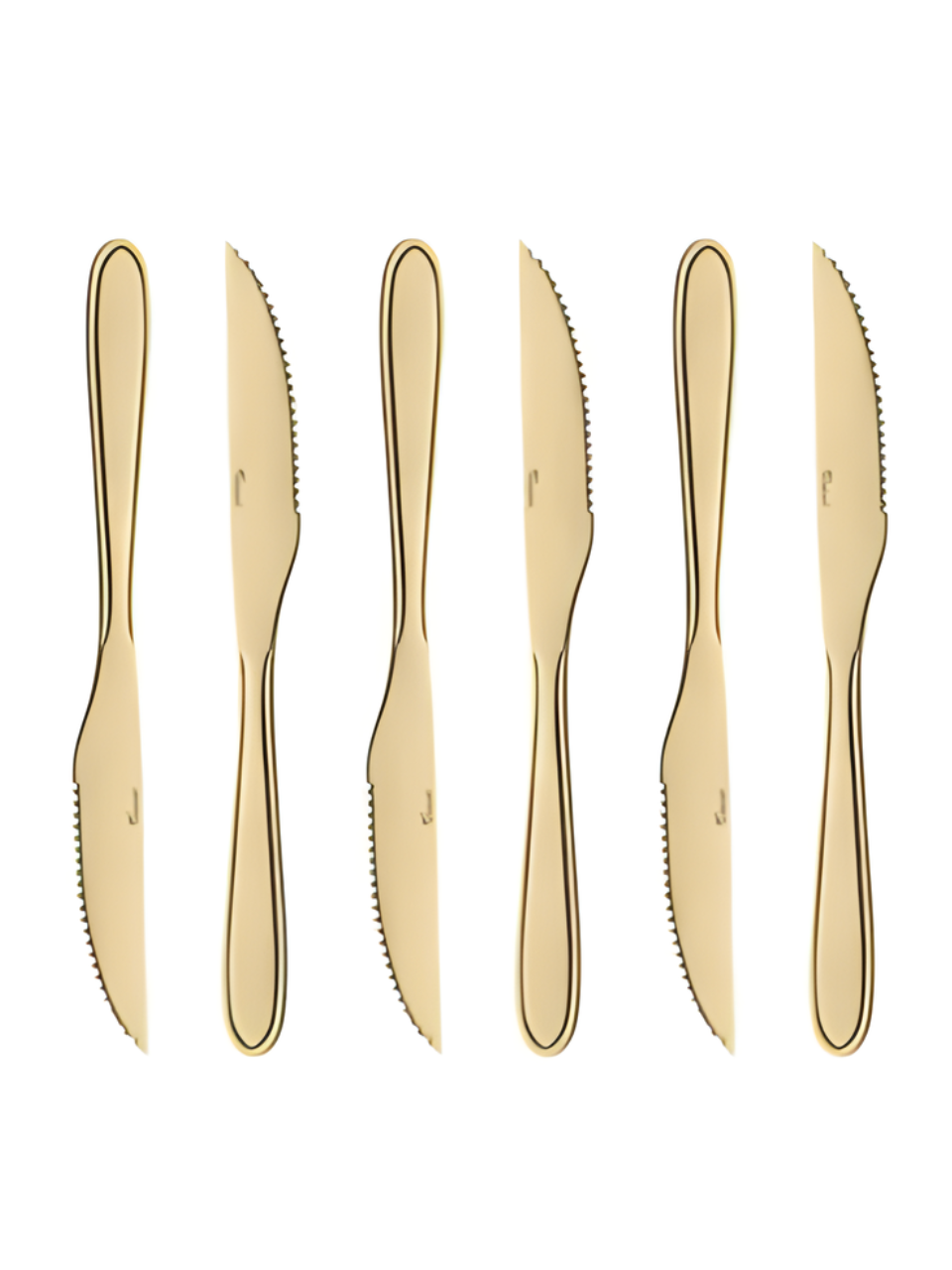 CONJUNTO FACAS P/SOBREMESA GASTRO DOURADO AÇO INOX 7908122221927