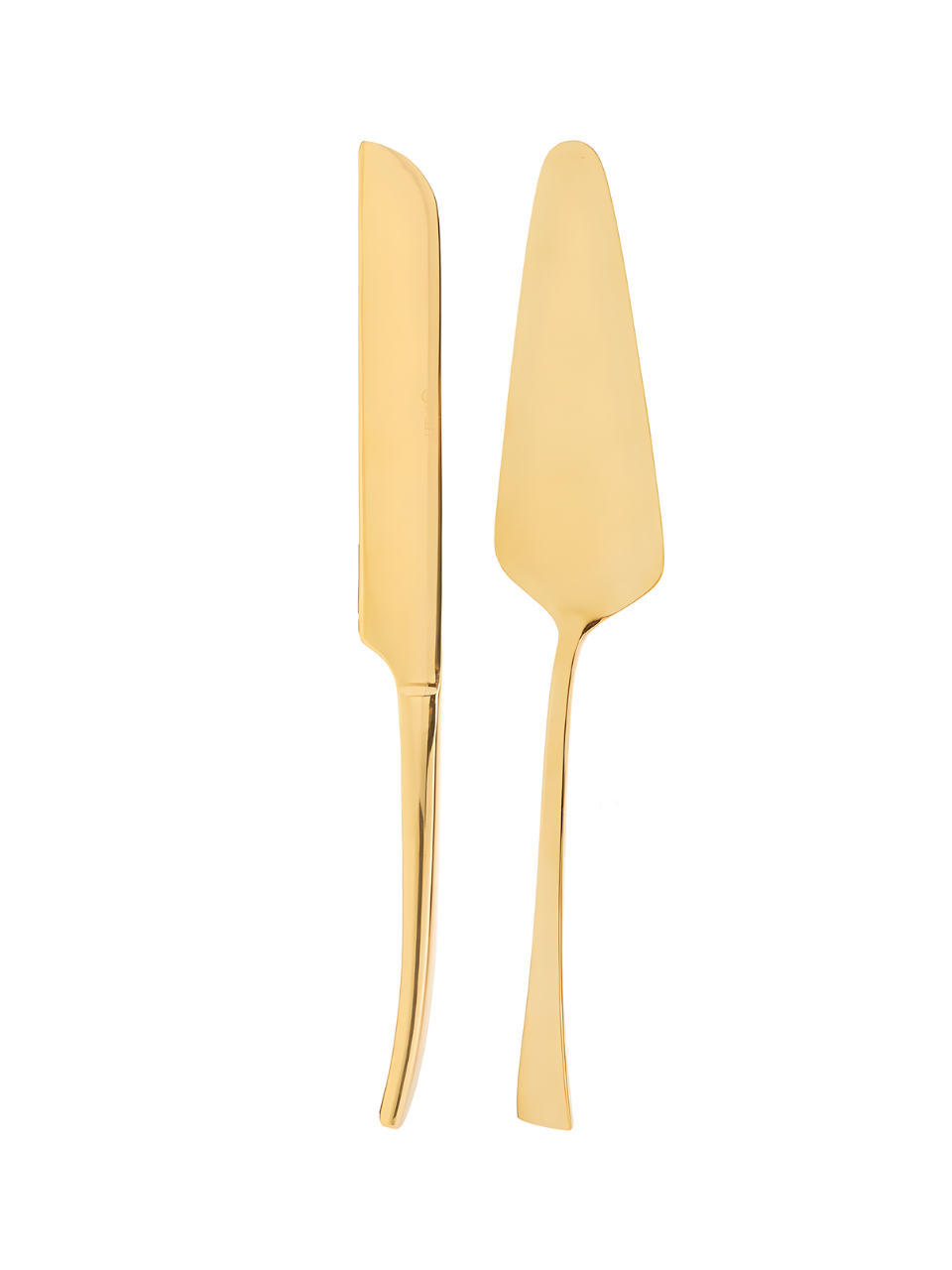 CONJUNTO 2 PCS PARA BOLO BERNA DOURADO AÇO INOX WOLFF 7895730719529