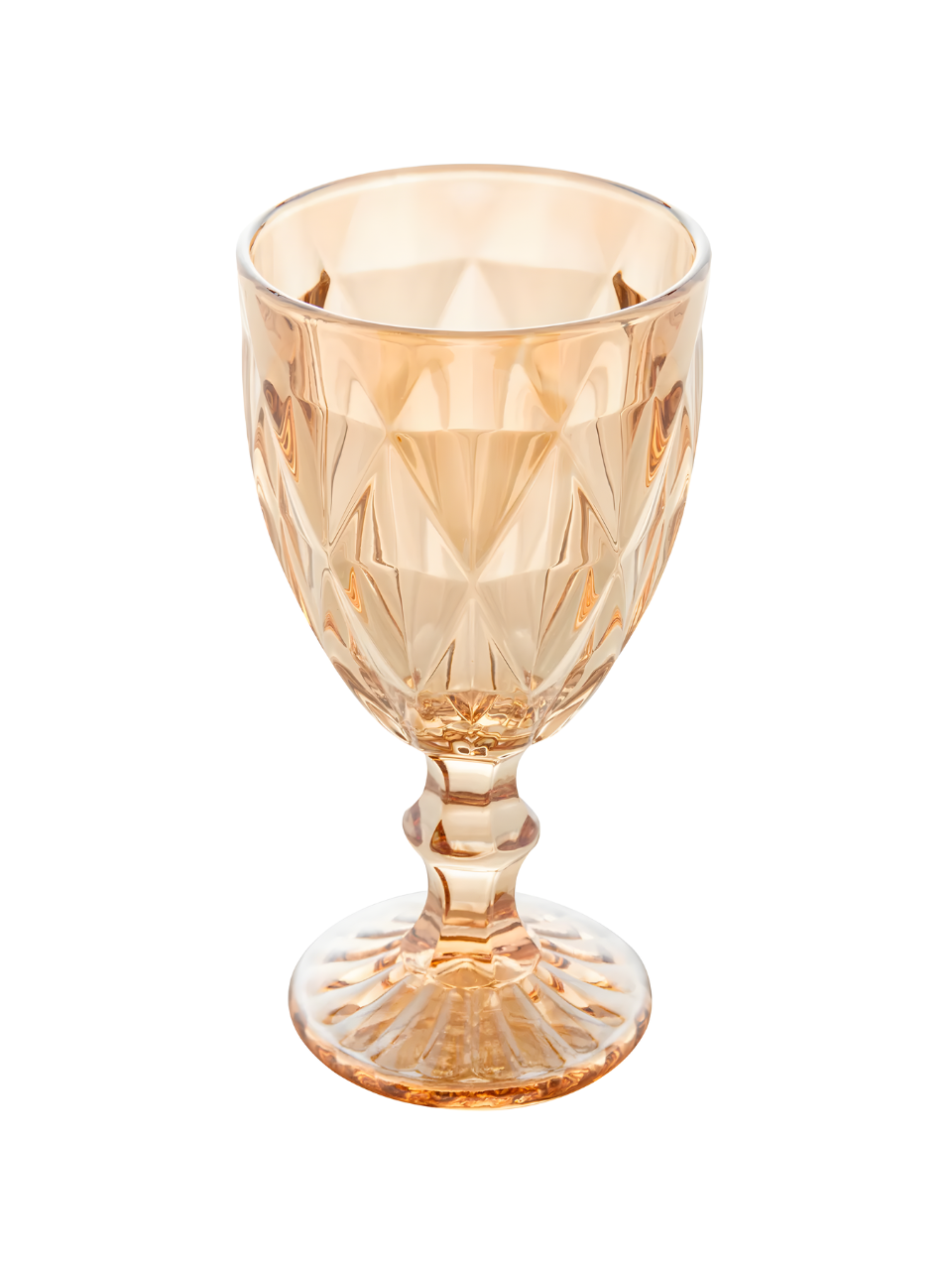 TAÇA VIDRO P/AGUA DIAMOND AMBAR METALIZADO 325ML 63264 / REF 7394