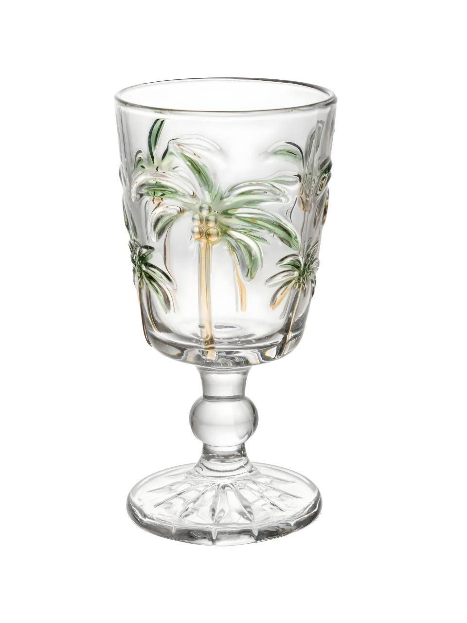 TAÇA DE AGUA TROPICAL PAML HAND PAINTING 310ML VIDRO 7908122212697 