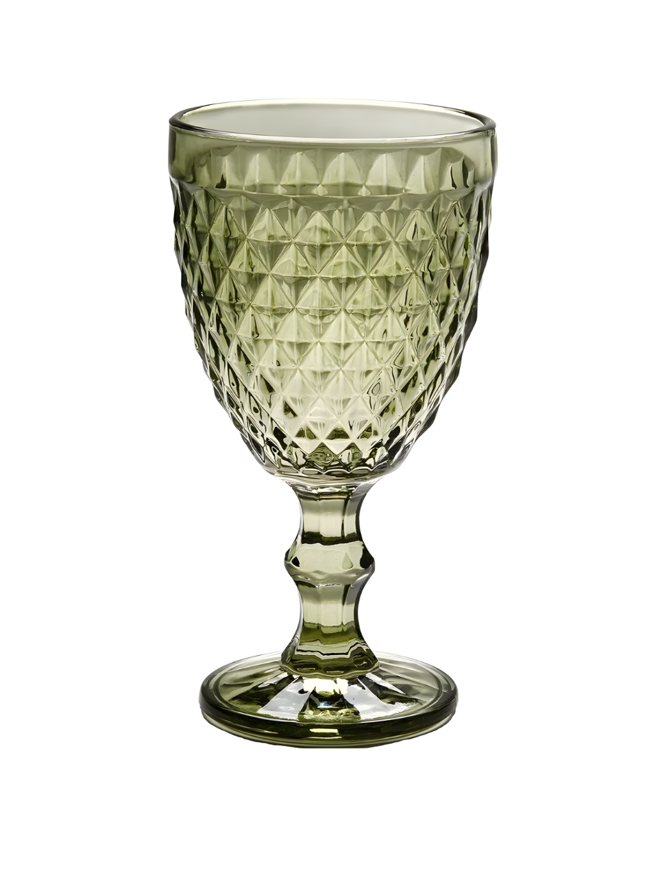 TAÇA PARA AGUA DE VIDRO BICO DE ABACAXI VERDE 325ML 57514 / REF 6465
