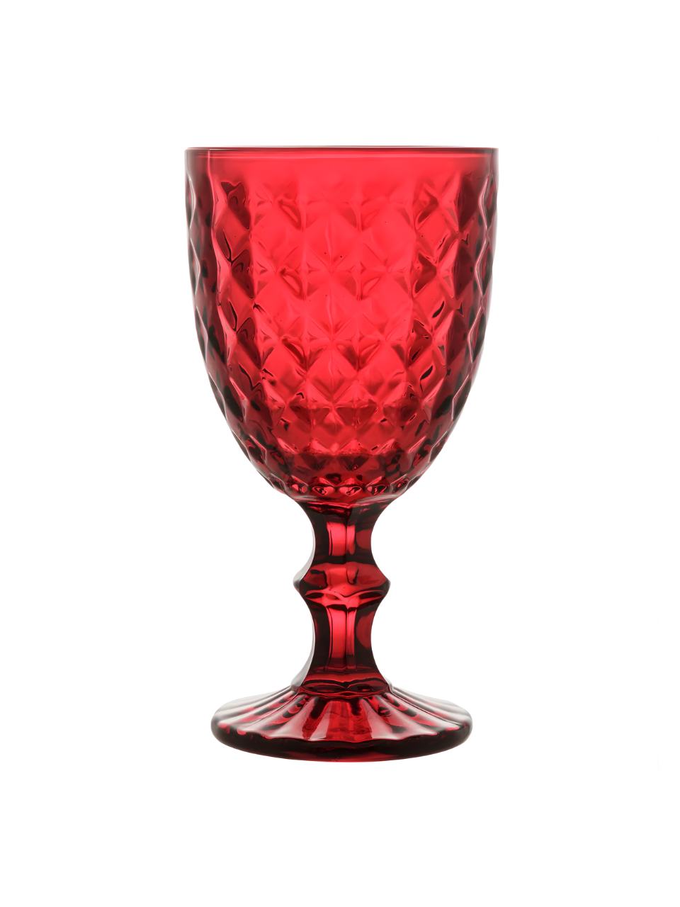 TAÇA DE VIDRO P/AGUA ROMAN VERMELHO 345ML 63626 / REF 28788