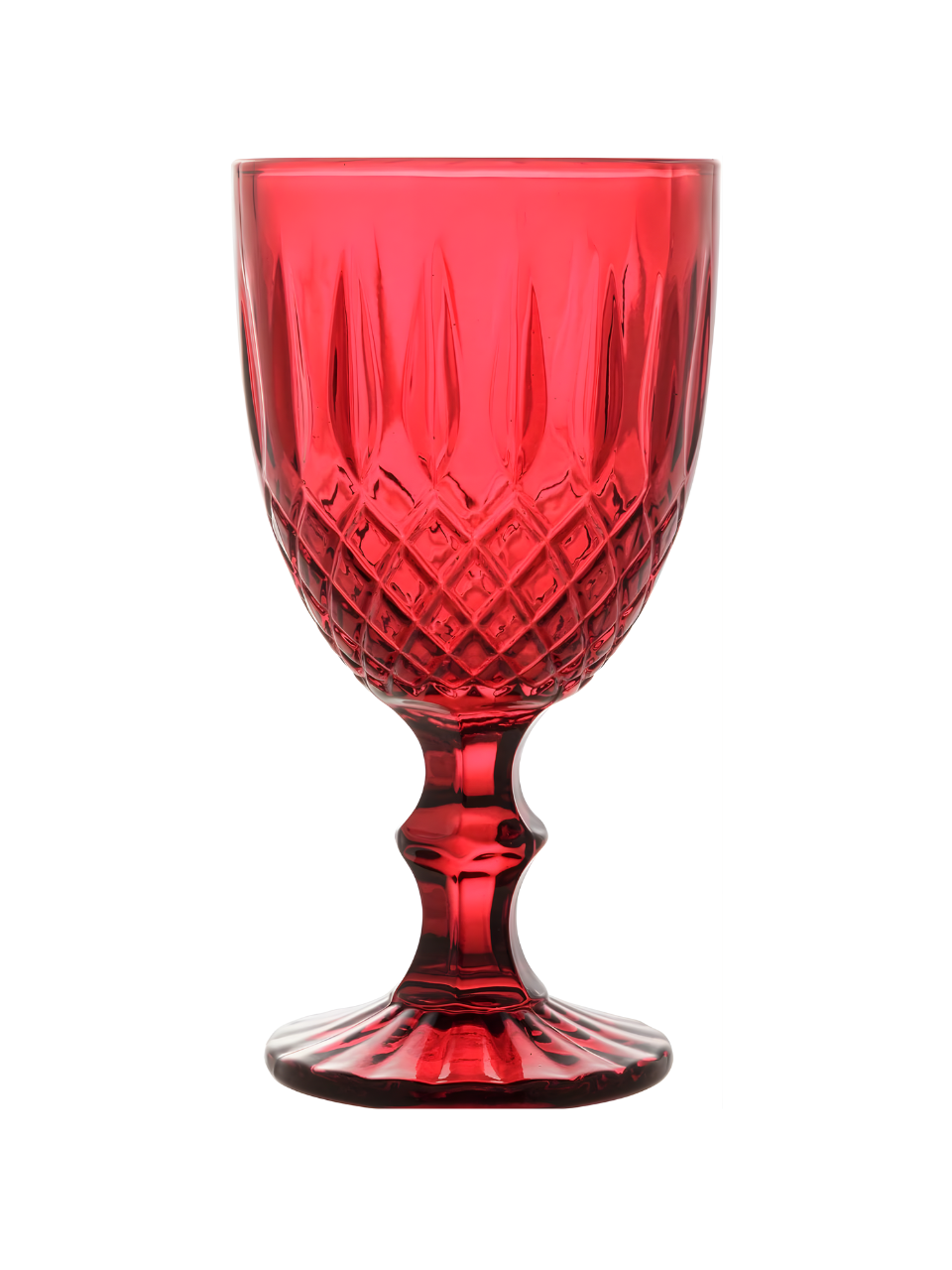 TAÇA DE VIDRO P/AGUA GREEK VERMELHO 345ML 61513 / REF 28784