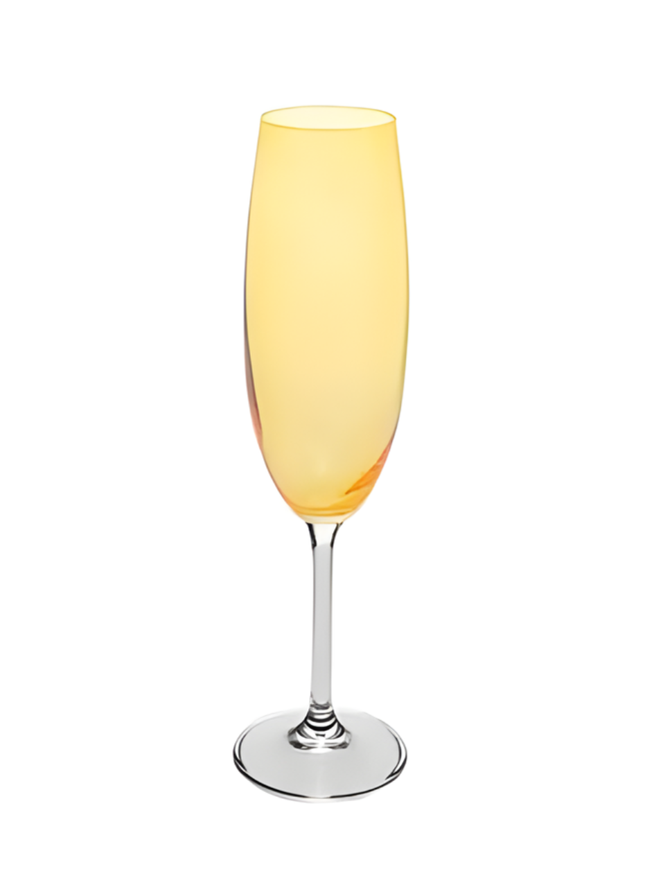 TAÇA PARA CHAMPANHE DE CRISTAL ECOLOGICO BANQUET AMARELA 200ML 60261 / REF 35718