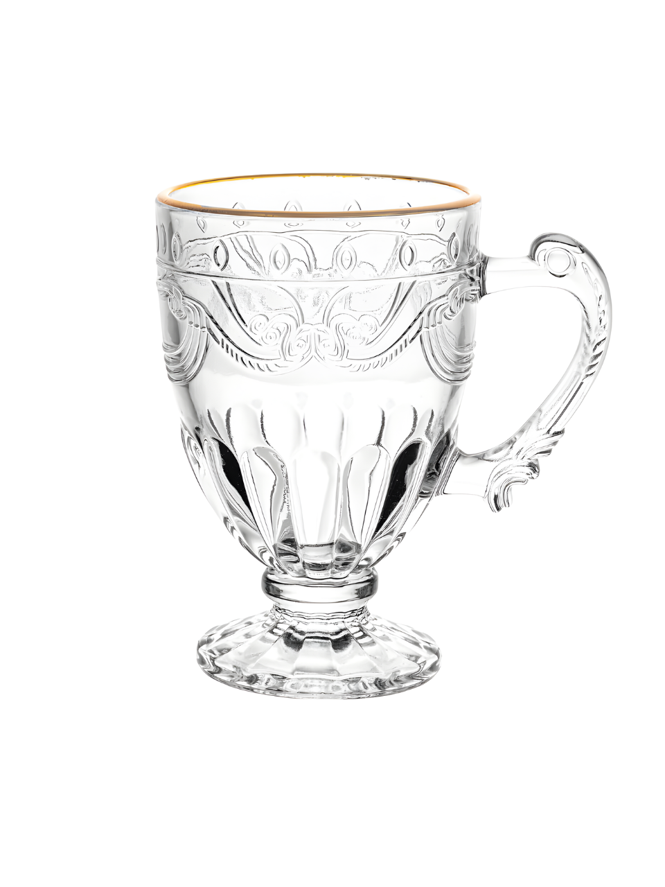 CANECA DE CRISTAL ECOLOGICO ( LIVRE DE CHUMBO ) COM FIO DE OURO IMPERIAL 190ML 62129 / REF 5764