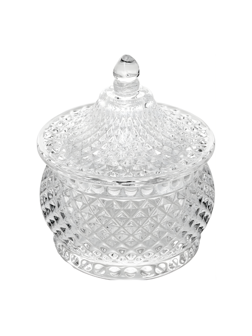 BOMBONIERE / POTICHE DE VIDRO HAT SPIKES 57298 / REF 29341
