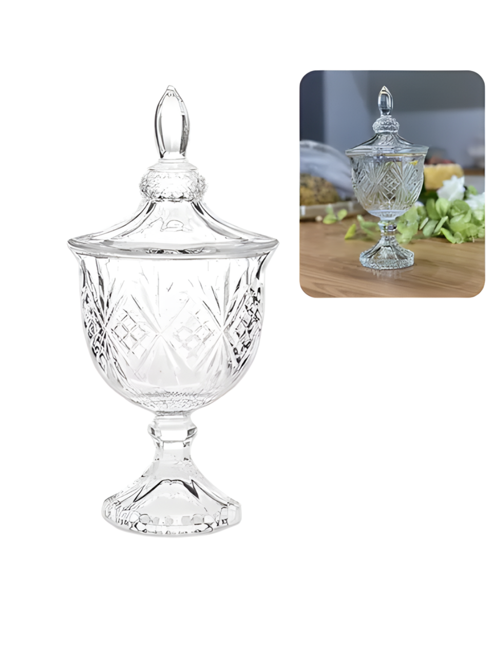 POTICHE DECORATIVO C/PE DE CRISTAL DE CHUMBO DUBLIN 60384 / REF 7534