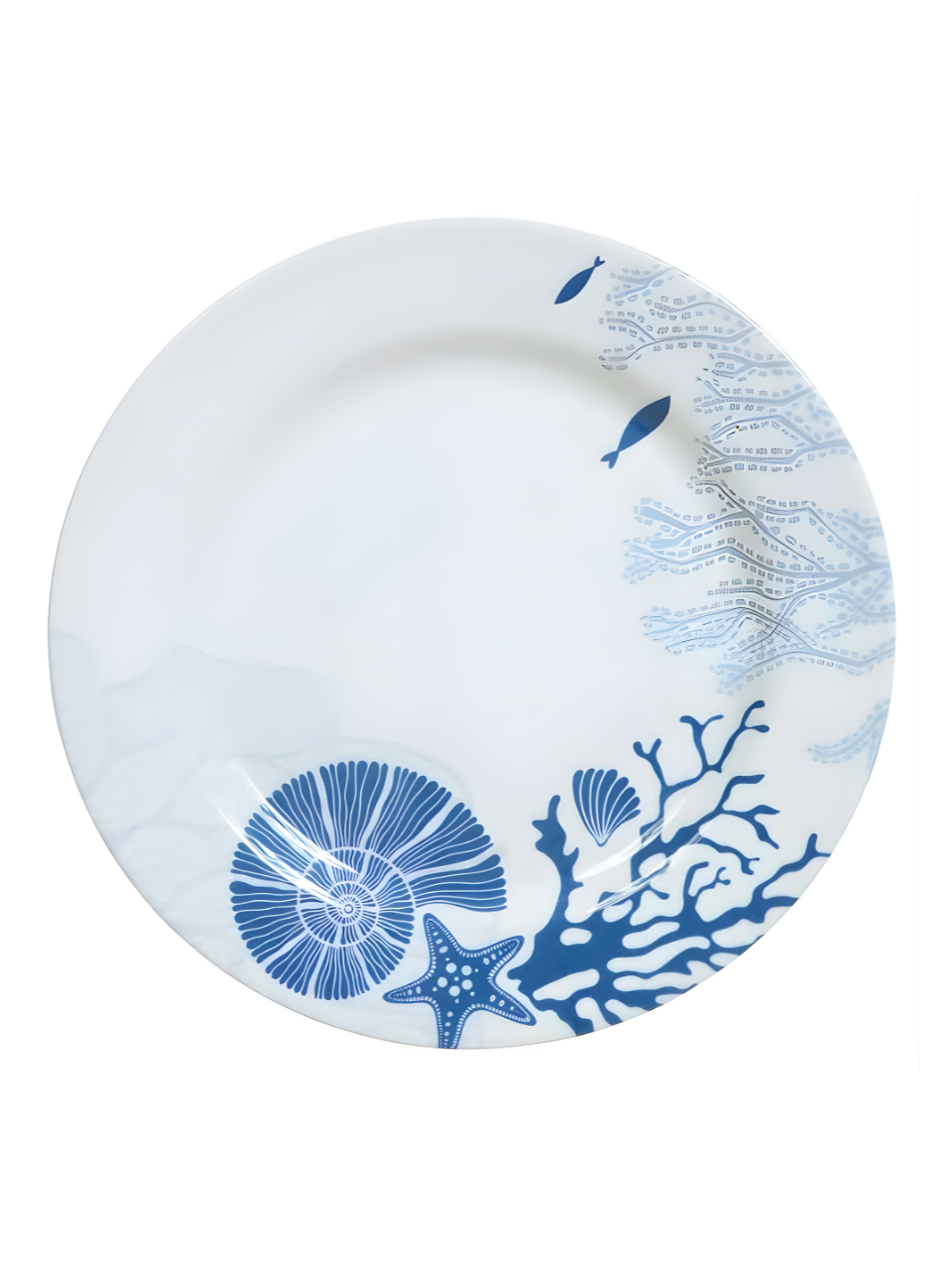 PRATO SOBREMESA NAUTICA ( BRANCO AZUL ) 22.5CM 7890880817941