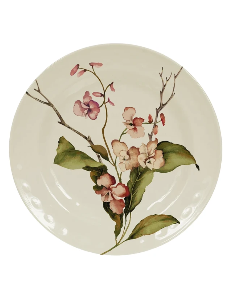 PRATO SOBREMESA FLOWERS ( OFF WHITE ) 22CM MELAMINA 7890880760124