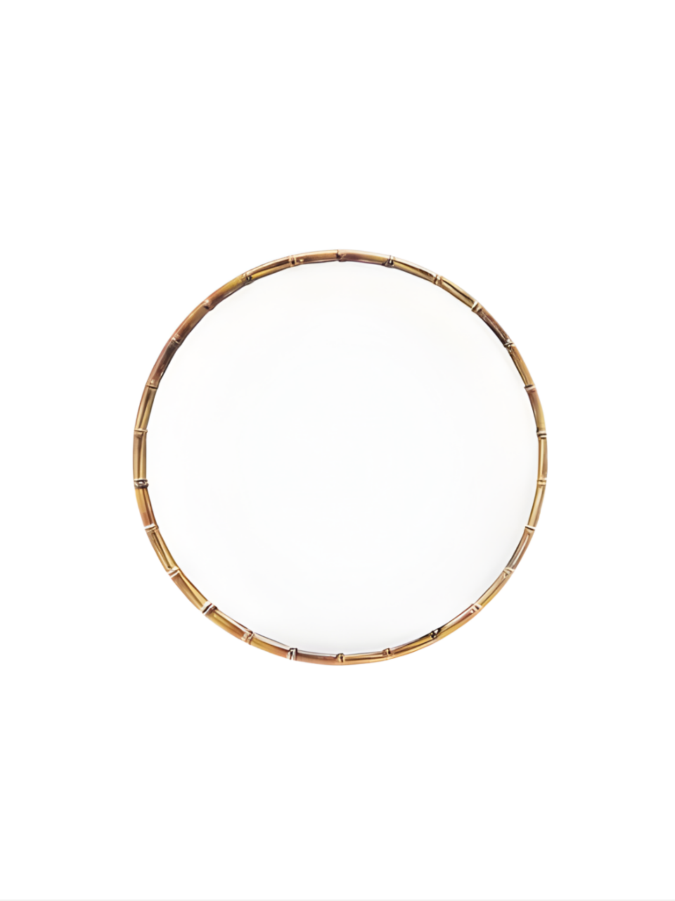 PRATO SOBREMESA BAMBU MELAMINA BRANCO 22CM 7895730283129 