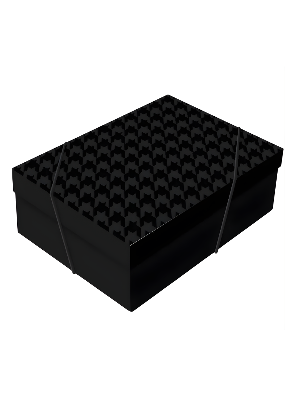 EMBALAGEM C/TAMPA RELEVO TWEED PRETO G 46CM X 33CM X14CM 7899233347654