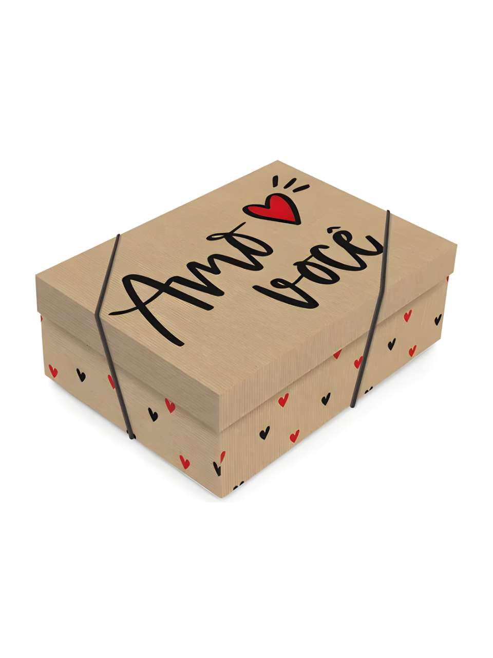 EMBALAGEM C/TAMPA AMO VOCÊ M 35CM X 25CM X 11CM 7899363182835