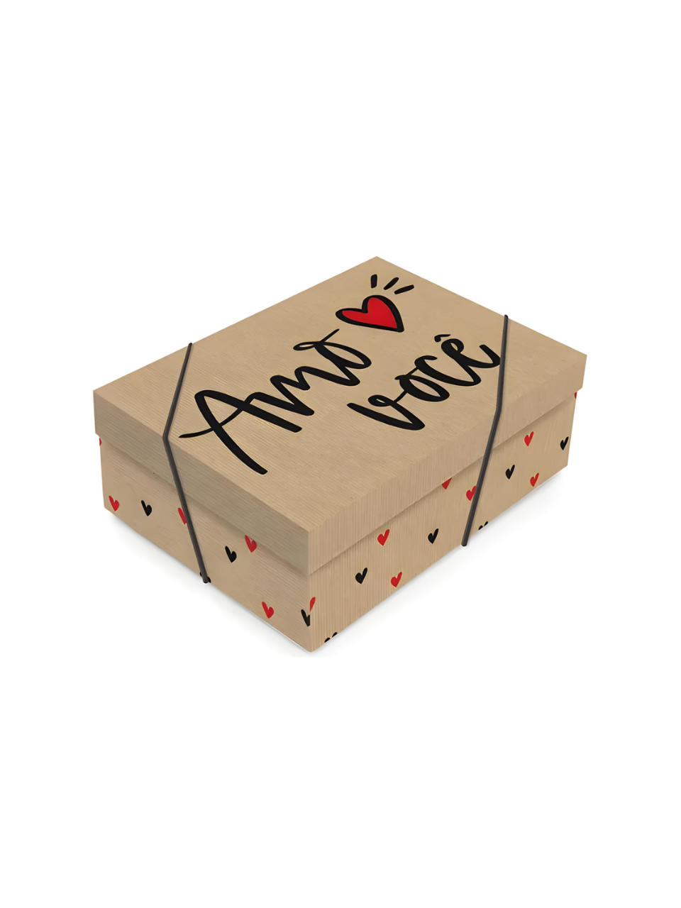EMBALAGEM C/TAMPA AMO VOCÊ P 24CM X 18CM X 8CM 7899363182828
