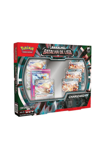 JGS BRINQ CARTON - POKEMON DECK BATALHA DE LIGA CHARIZARD EX - CERTIFICADO FSC - 7896192347121 REF 0129