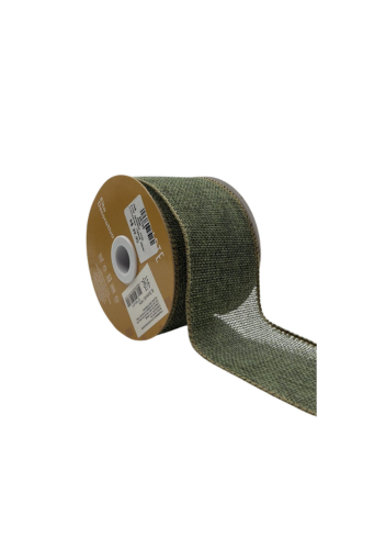 FITA ARAMADA JUTA C/COSTURA (VERDE BEGE) 6,3cmX9,14m (FLORARTE) - 7890880599724 REF 57783-011