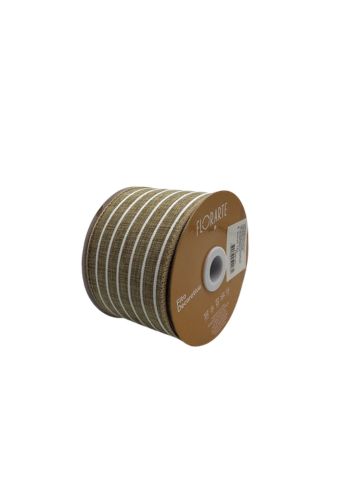 FITA ARAMADA LINHO C/COSTURA (BEGE BRANCO) 6,3cmX9,14m (FLORARTE) Vol. 1 a 7,24 a 26 - 7890880599984 REF 57885-001