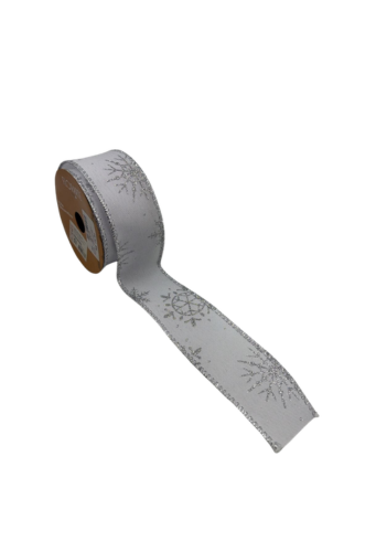 FITA LINHO (BRANCO PRATA) 3,8cmX4,5m (FLORARTE) Vol. 1 a 7,24 a 26 - 7890880873381 REF 73646-001