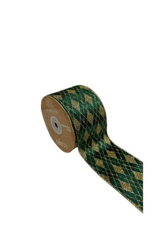 FITA ARAMADA VELUDO C/ COSTURA C/GLITTER (VERDE CHAMPANHE) 6,3cmX9,14m (FLORARTE) Vol. 1 a 7,24 a 26 - 7893979988607 REF 56576-006