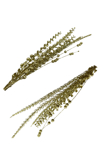 C.GRASS NATAL C/GLITTER (VERMELHO,DOURADO E CHAMPAGNE ) 65cm (FLORARTE) Vol. 1 a 5  - 7890880192932REF - 7890880192901  99602-002 - 7890880192895  REF 99602-002 /99602-001/ 99602-003