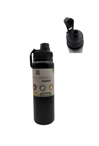 GARRAFA TERMICA DE ACO INOX COM PROPRIEDADES TERMICAS,PAREDES A VACUO 700ML 50 - 7908870403163 REF GAR0133 