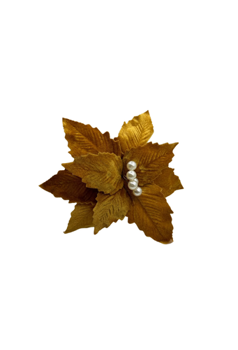 H.BICO DE PAPAGAIO NATAL AVELUDADO (DOURADO) 25cm 30d (FLORARTE) - 7890880800295 REF 89627-002
