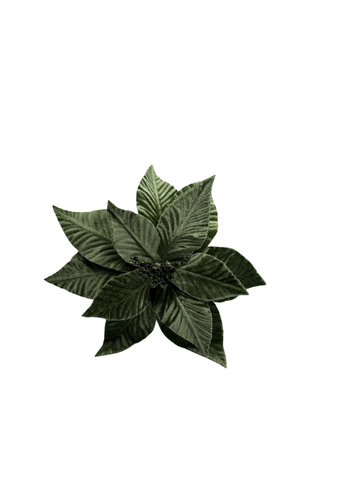 H.BICO DE PAPAGAIO NATAL AVELUDADO (VERDE GLITTER VERDE) 25cm 30d 12P (FLORARTE) Vol. 1 a 5 - 7890880136554 REF 97838-003