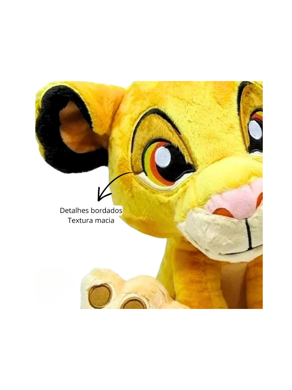 PELUCIA SIMBA BIG FEET 30CM -7898039605418 REF F0022-2 DISNEY